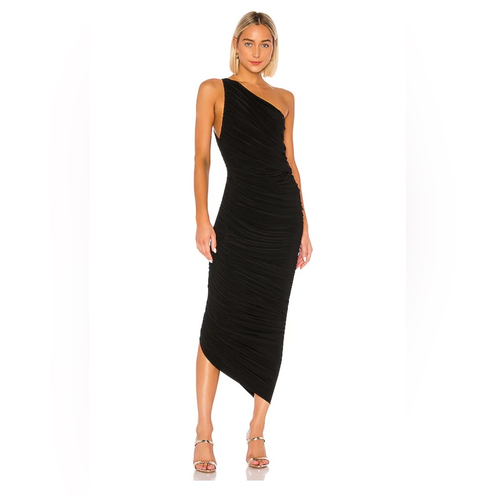 NWOT Revolve Norma Kamali Black Diana Gown 38 Medium